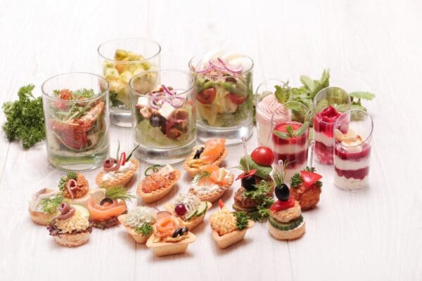 comidas para eventos pequeños