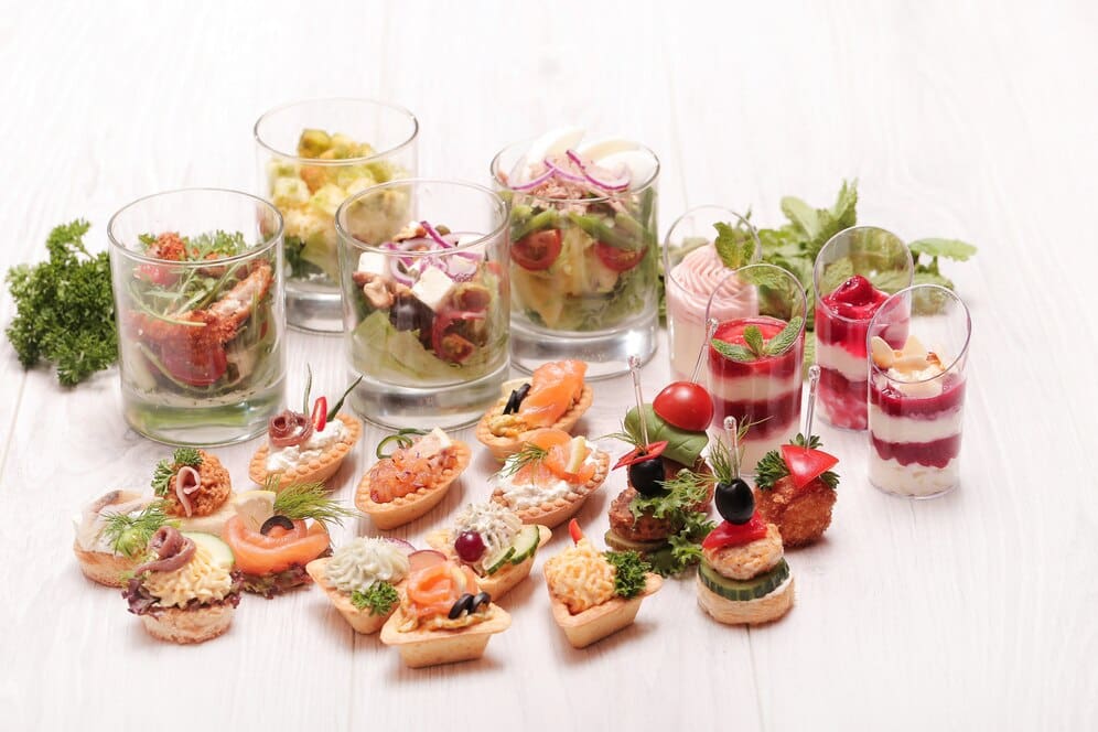 comidas para eventos pequeños